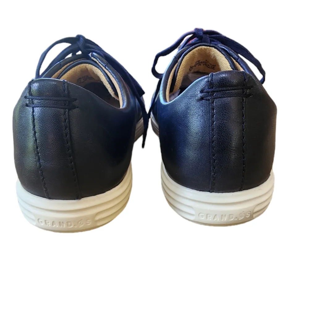 Cole Haan Grande Zero Leather Lace Up Sneaker Sz 11.5 navy